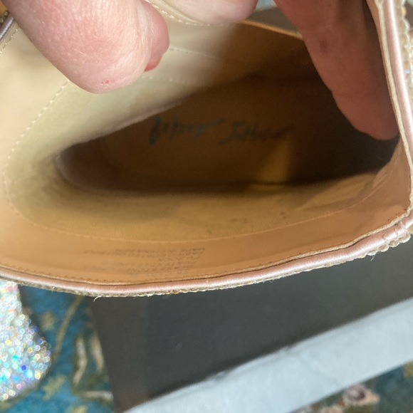 Betsey Johnson Crystal-Embellished Silver Pointed Ankle Boots - Picture 6 of 6